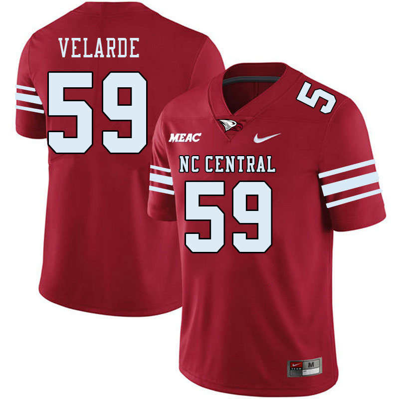 Men-Youth #59 Juan Velarde North Carolina Central Eagles 2023 College Football Jerseys Stitched-Maro